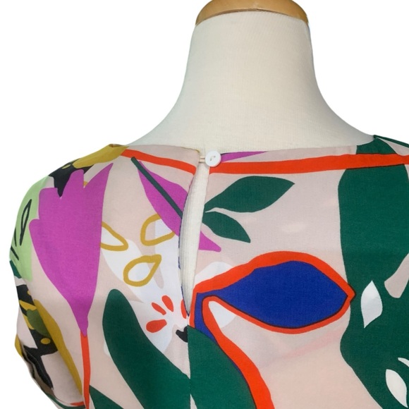 Lili Sidonio and Molly Bracken tropical  Casual Dress with Short Sleeves size s - Picture 6 of 6